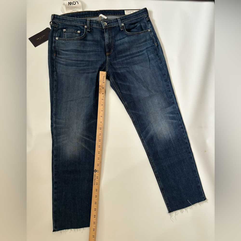 rag & bone womens Slim Straight Dark Blue Jeans 026 - Picture 7 of 8